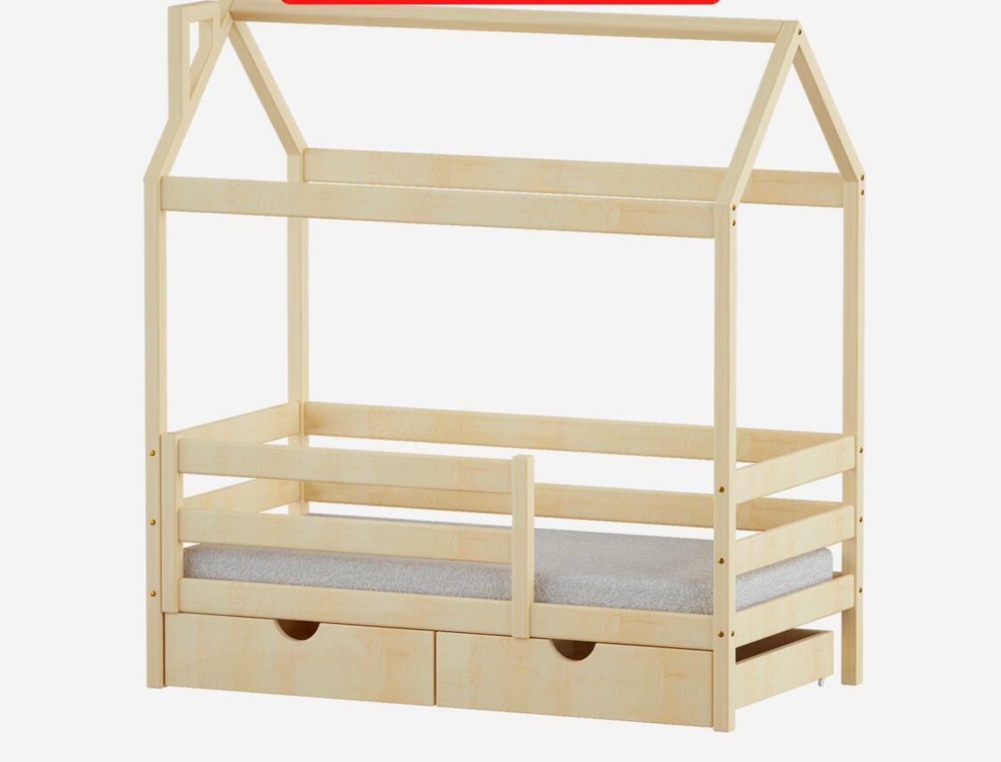 Кровать детская "Домик"из сосны с ящиками 800*1600